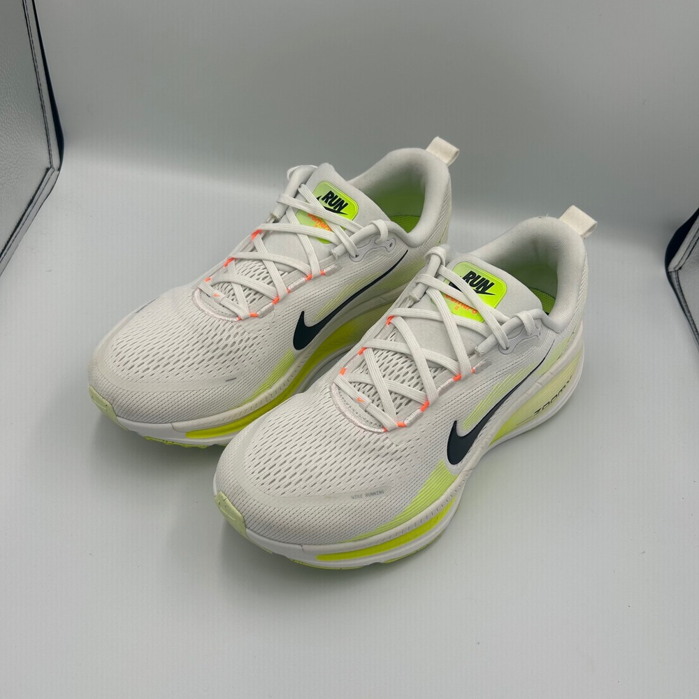 Nike Air Zoom Vomero 18 Mens 11.5 White Neon Yellow HM6803-120 Running Shoes